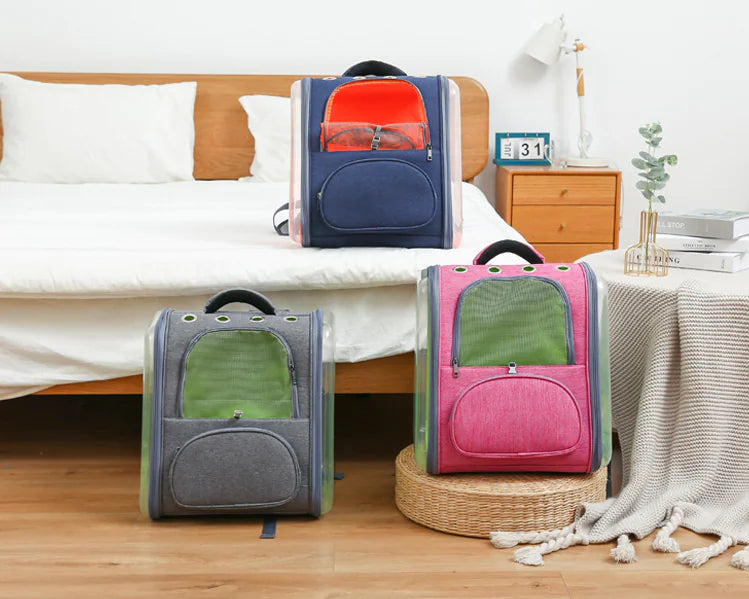 Large Capacity Transparent PET Pet Backpack